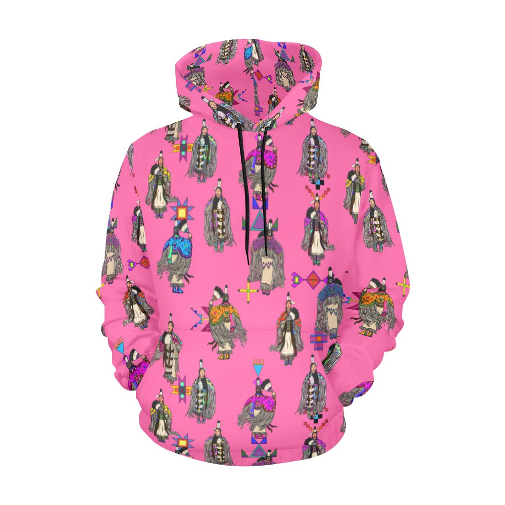 Women's Tradish Dancers Pink Hoodie for Men (USA Size)