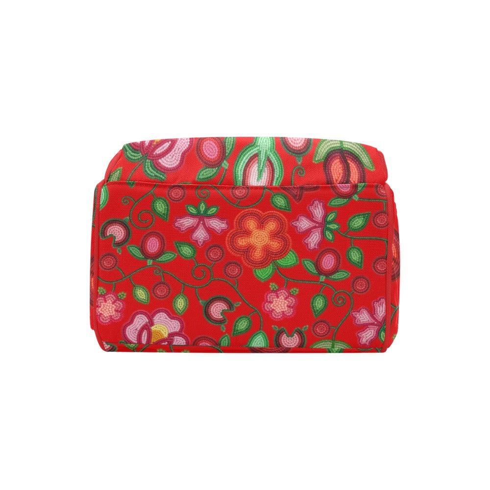 Rose Reverie Red Multi-Function Diaper Backpack/Diaper Bag