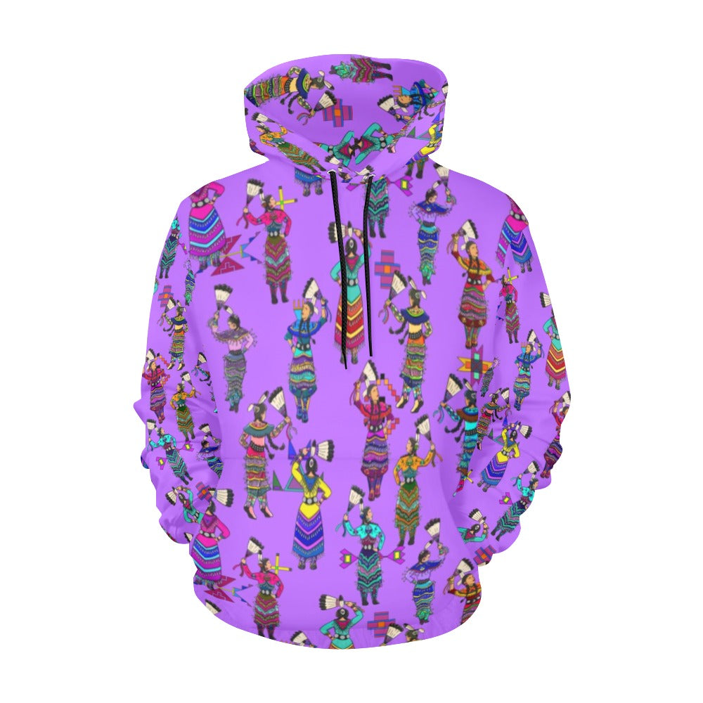 Women's Jingle Dancers Purple Hoodie for Women (USA Size)