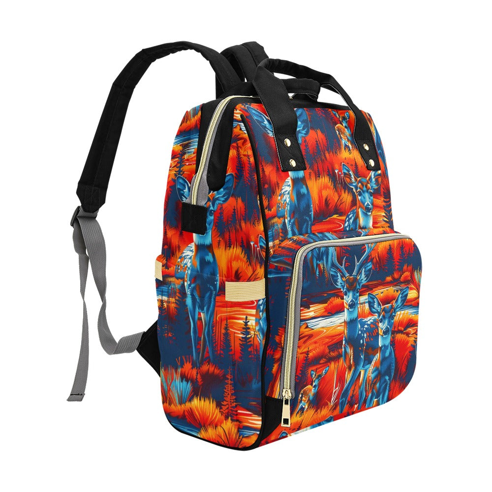 Deer Family Multi-Function Diaper Backpack/Diaper Bag