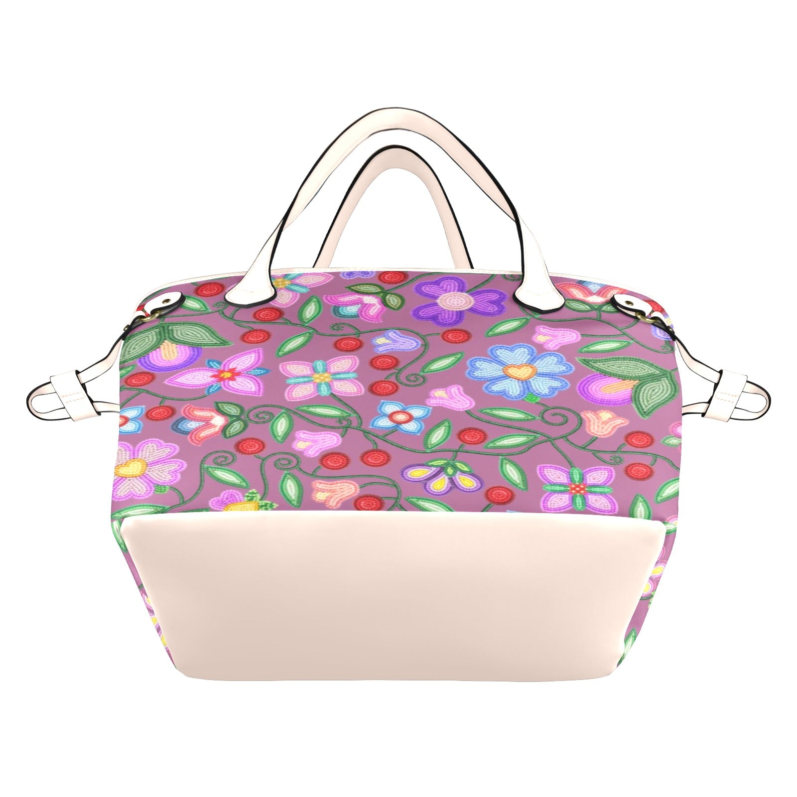 Petal Harmony Dusty Rose Clover Canvas Tote Bag