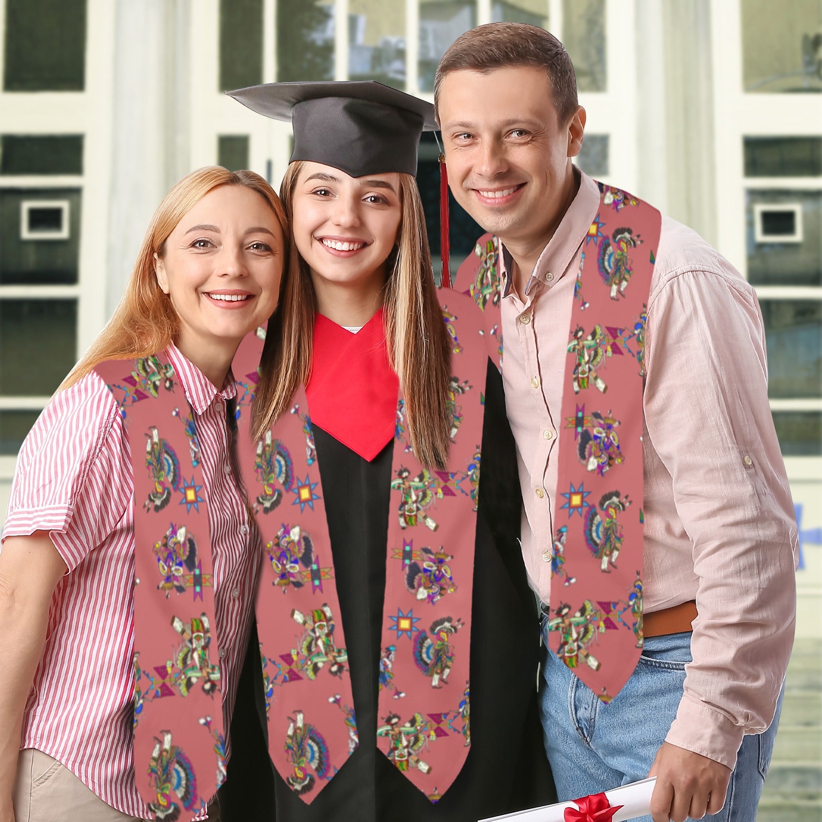 Men's Fancy Dancers Terra Cotta Graduation Stole