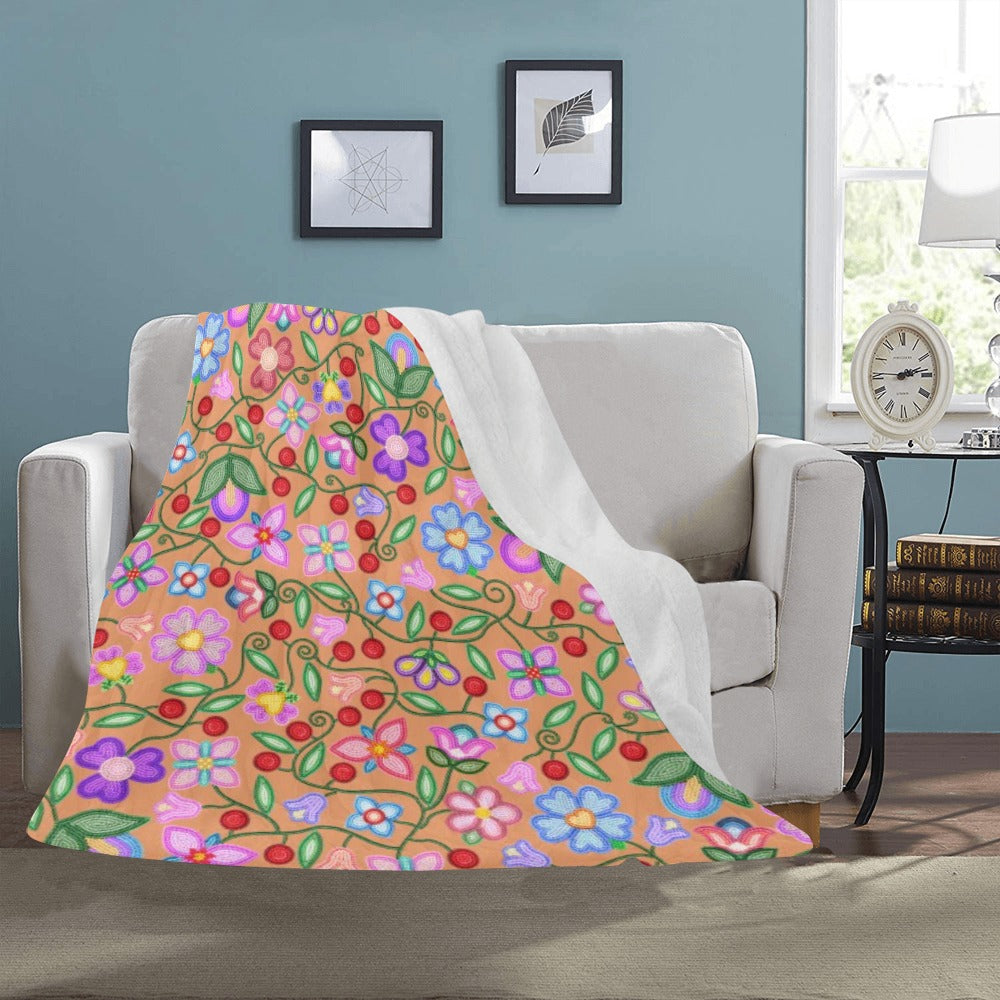 Petal Harmony Terracotta Ultra-Soft Micro Fleece Blanket 50"x60"