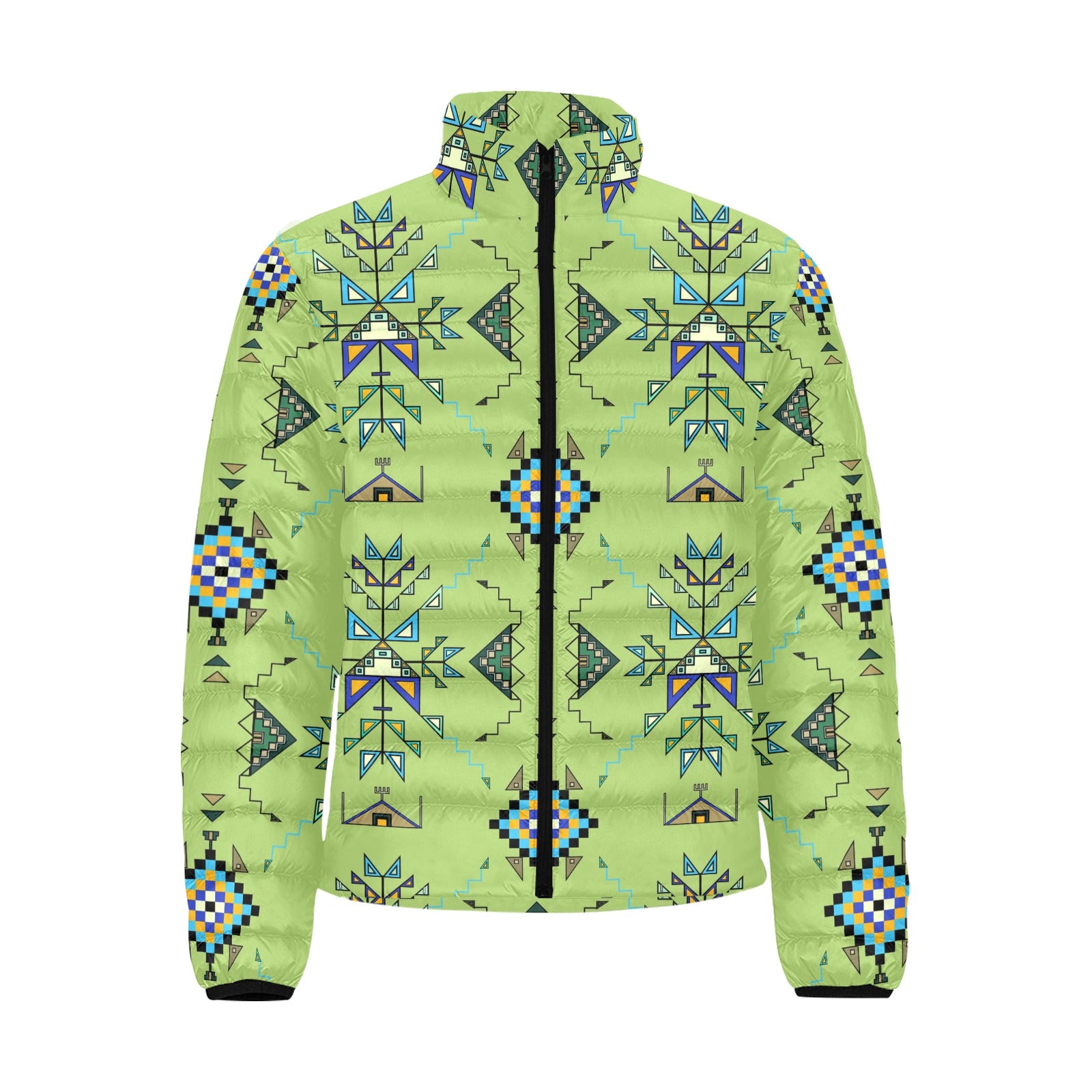 Bear Shield Green Men's Padded Jacket
