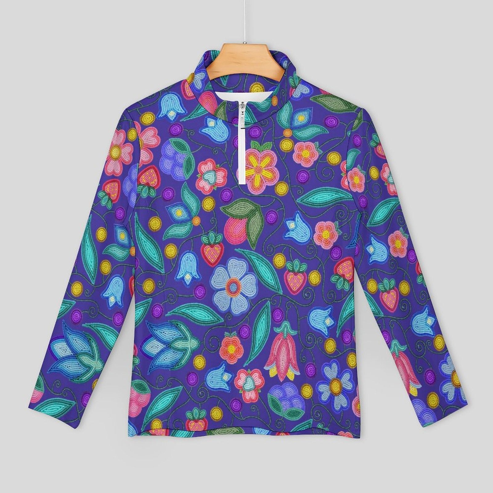 Sweet Offering Indigo Long Sleeve Yoga Shirt