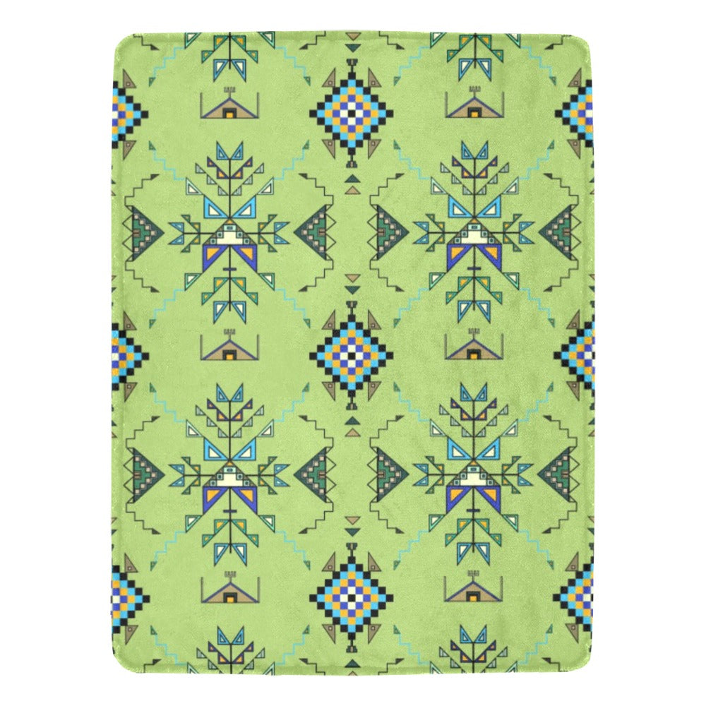 Bear Shield Green Ultra-Soft Micro Fleece Blanket 60"x80"