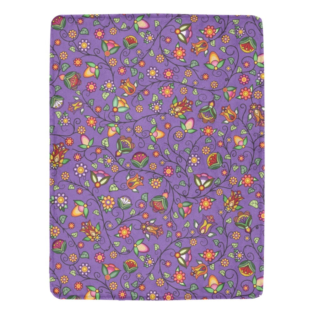 Heartbeat Petals Purple Ultra-Soft Micro Fleece Blanket 60"x80"