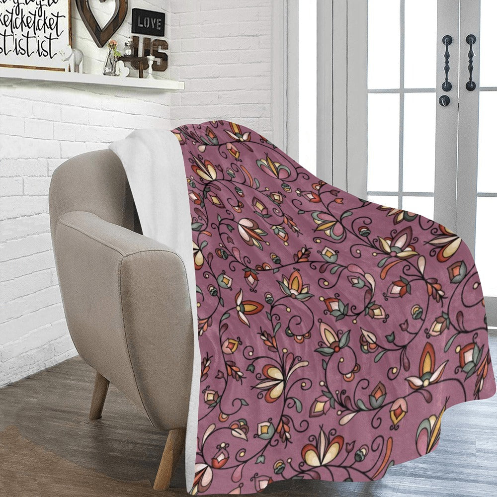 Burnt Sky Petals Magenta Ultra-Soft Micro Fleece Blanket 60"x80"
