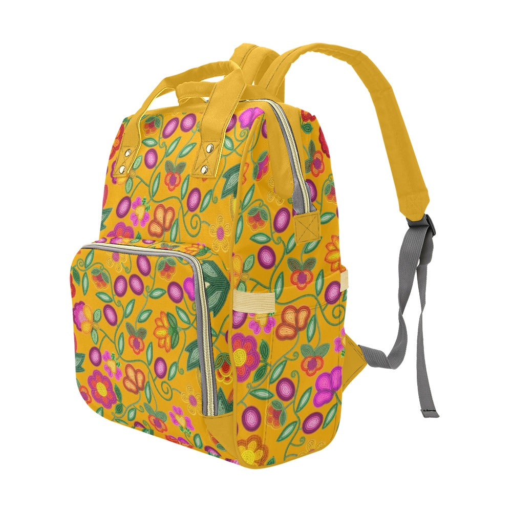 Boreal Bounty Yellow Multi-Function Diaper Backpack/Diaper Bag