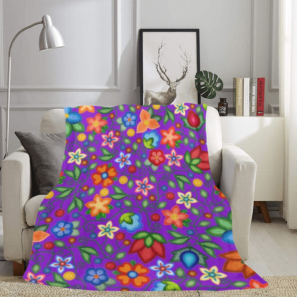 Morning Harmony Purple Ultra-Soft Micro Fleece Blanket 60"x80"