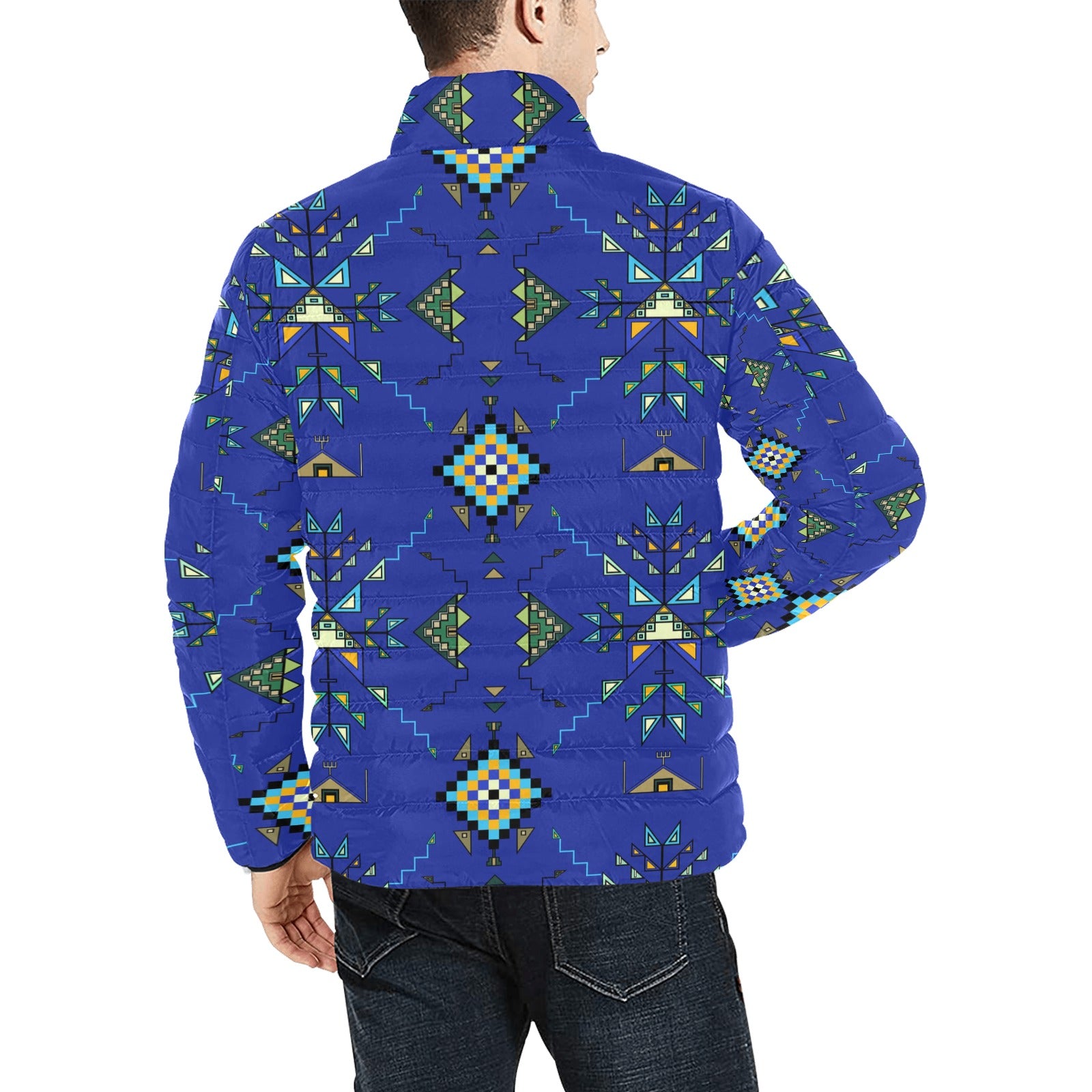 Bear Shield Dark Blue Men's Padded Jacket