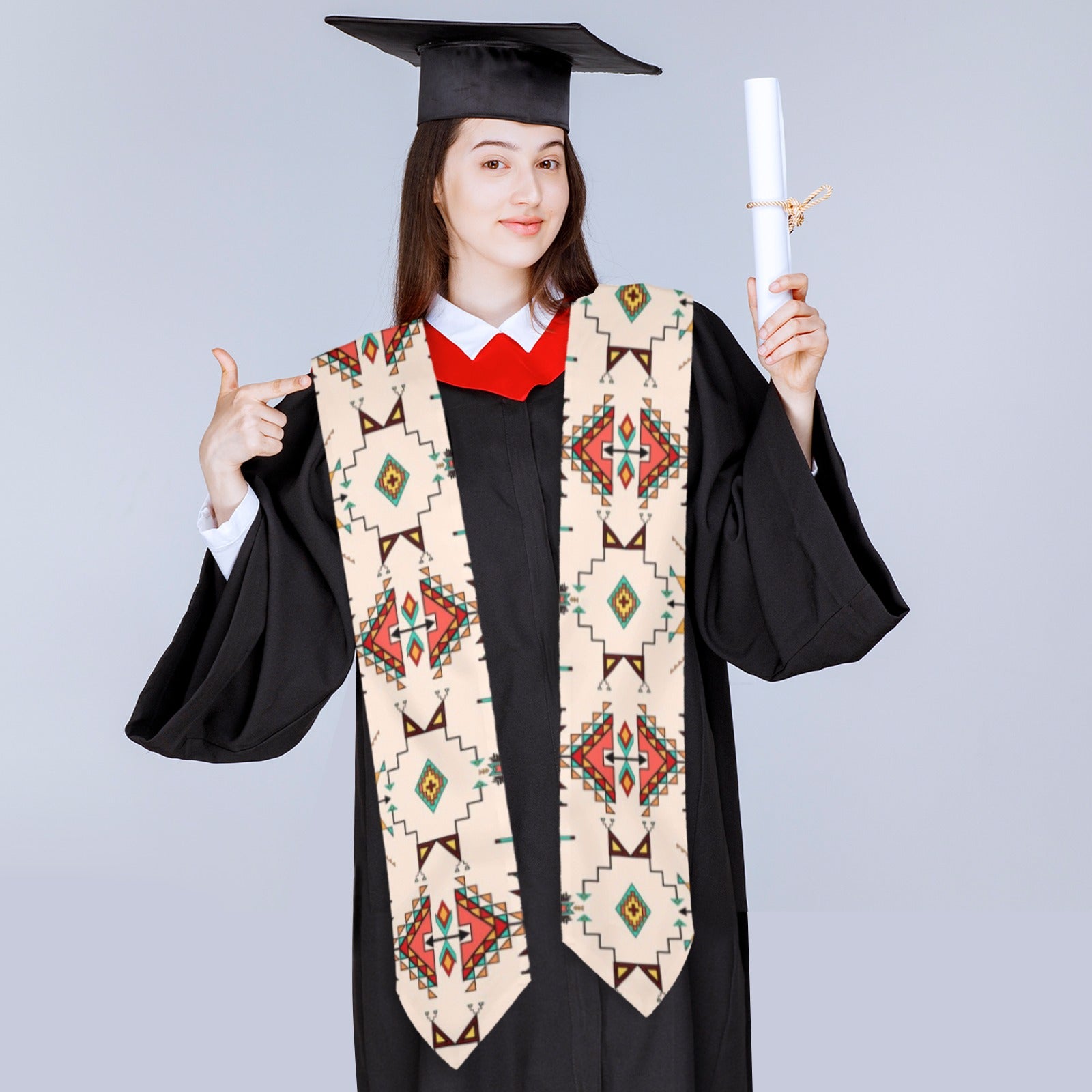 Thunder Flight Cream Graduation Stole