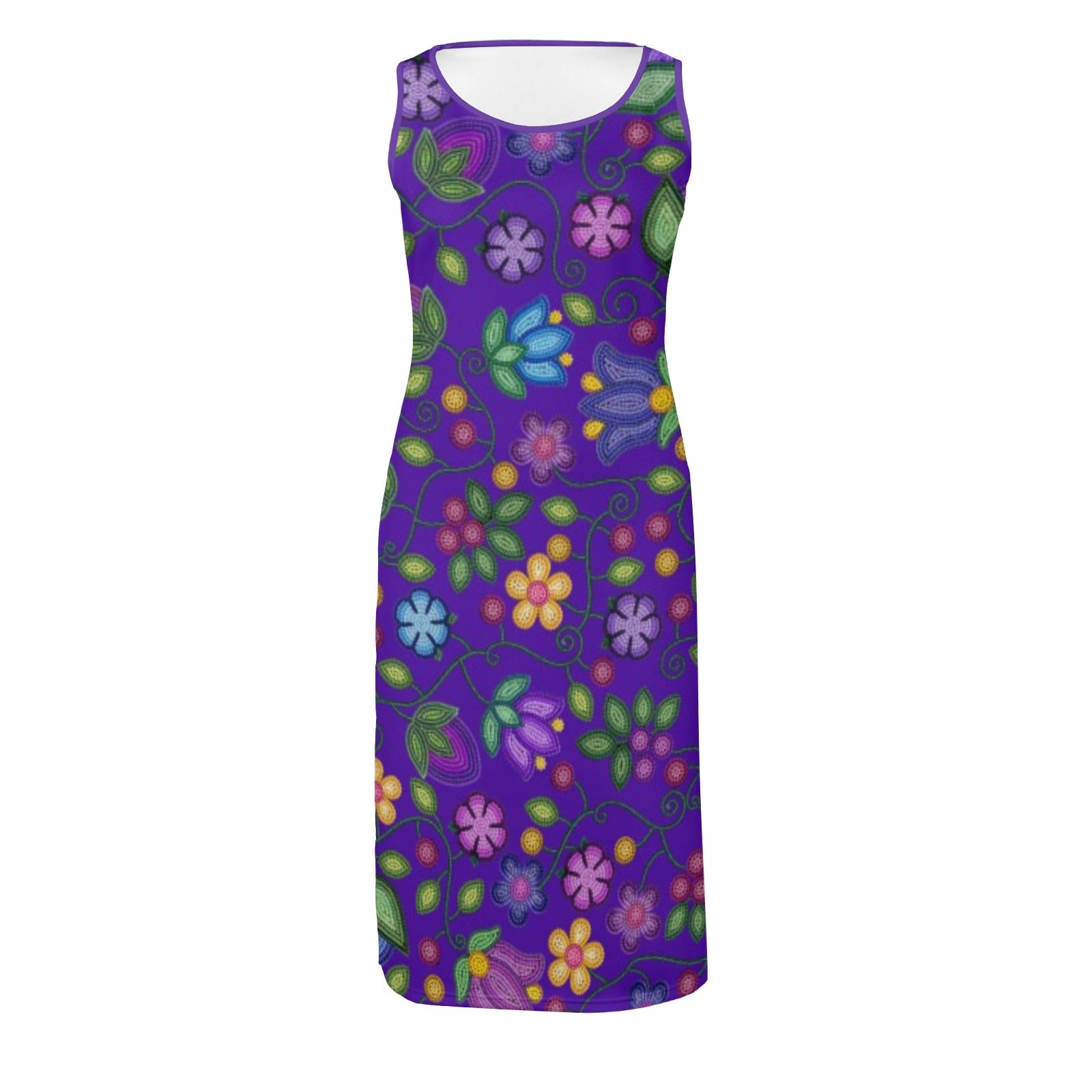 Bloom Uplift Indigo Phaedra Sleeveless Open Fork Long Dress