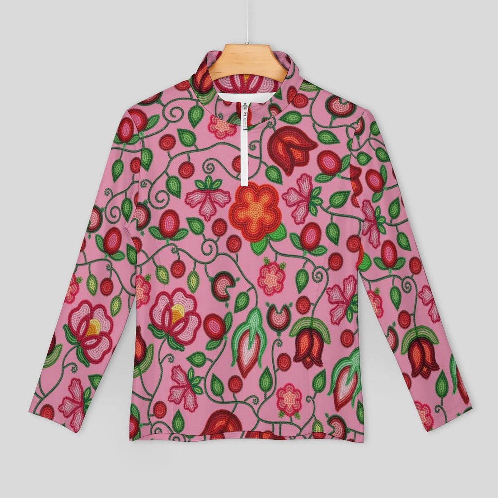 Rose Reverie Pink Long Sleeve Yoga Shirt