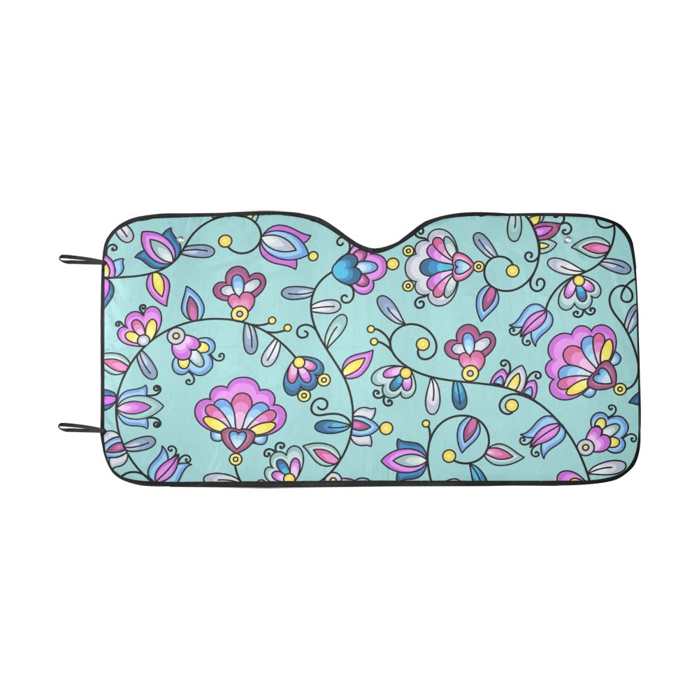 Autumn Bundle Blessing Turquoise Car Sun Shade 55"x30"