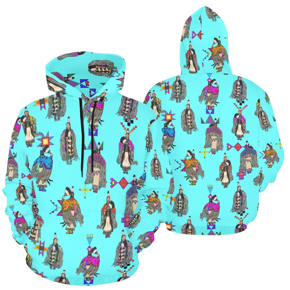 Women's Tradish Dancers Turquoise Hoodie for Women (USA Size)