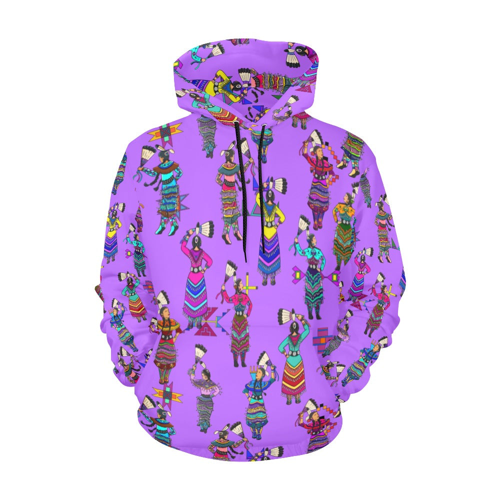 Women's Jingle Dancers Purple Hoodie for Women (USA Size)