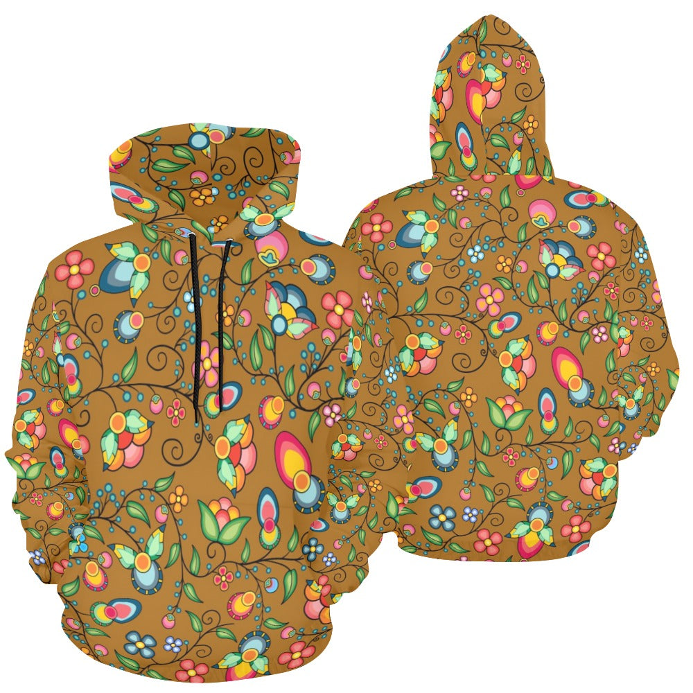 Floral Bounty Fall Leaves Hoodie for Women (USA Size)