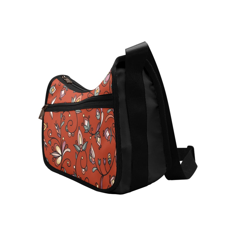 Burnt Sky Petals Red Crossbody Bag