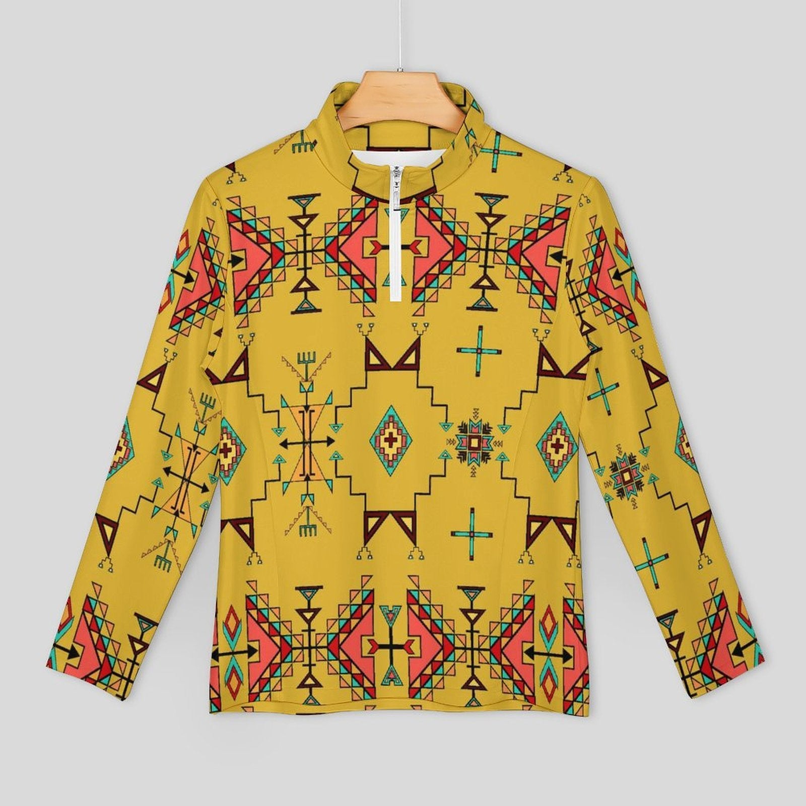 Thunder Flight Yellow Long Sleeve Yoga Shirt