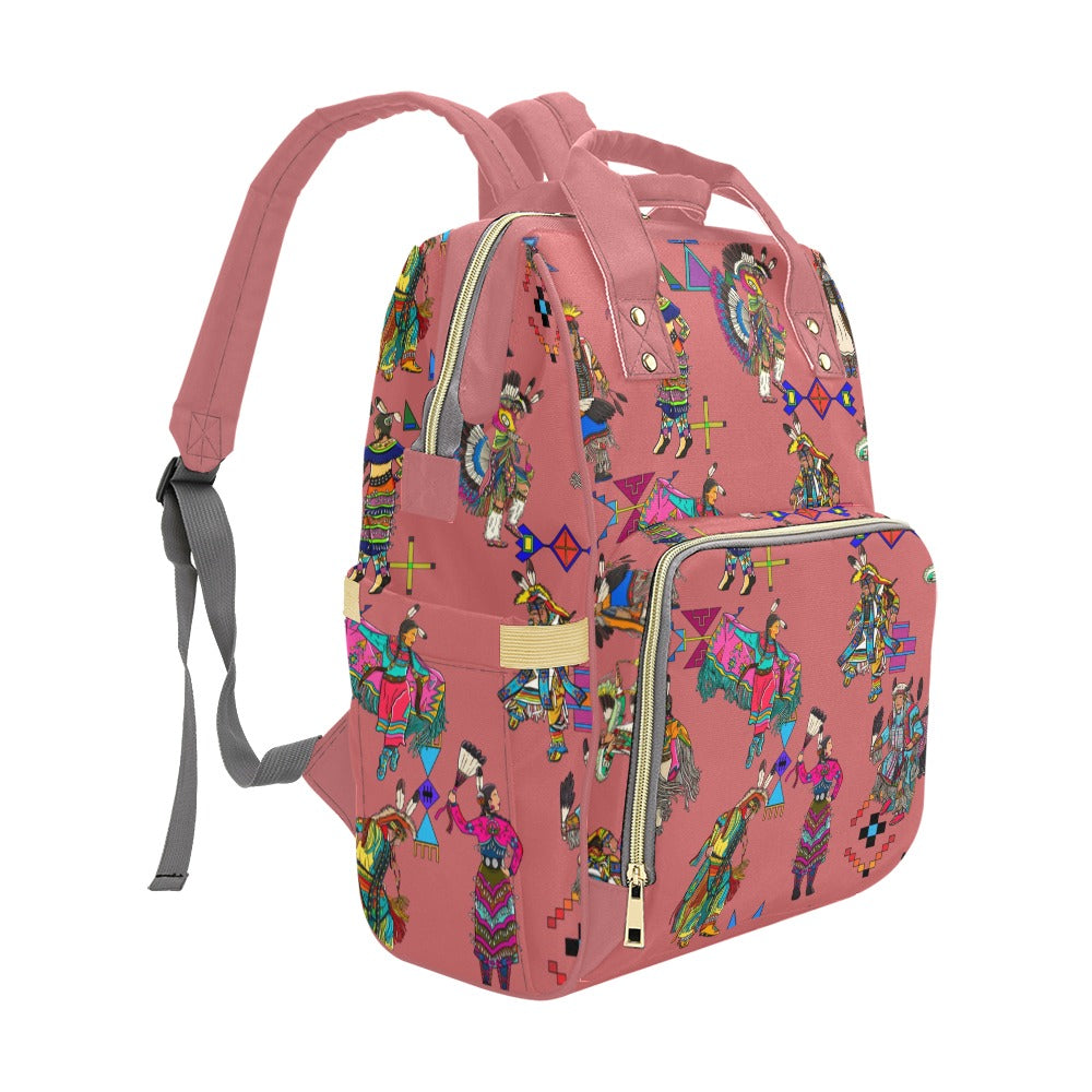 Grand Entry Dancers Terra Cotta Multi-Function Diaper Backpack/Diaper Bag