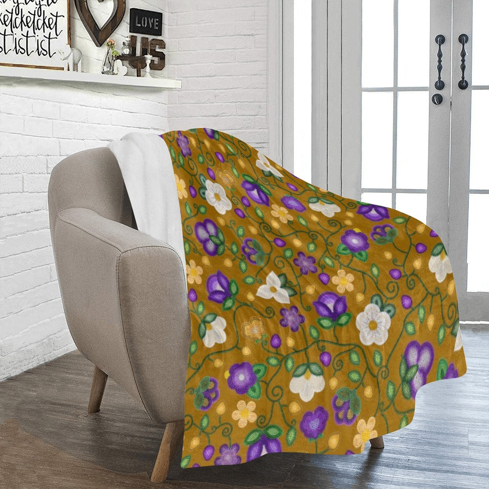 Midnight Moss Bloom Toffee Ultra-Soft Micro Fleece Blanket 50"x60"