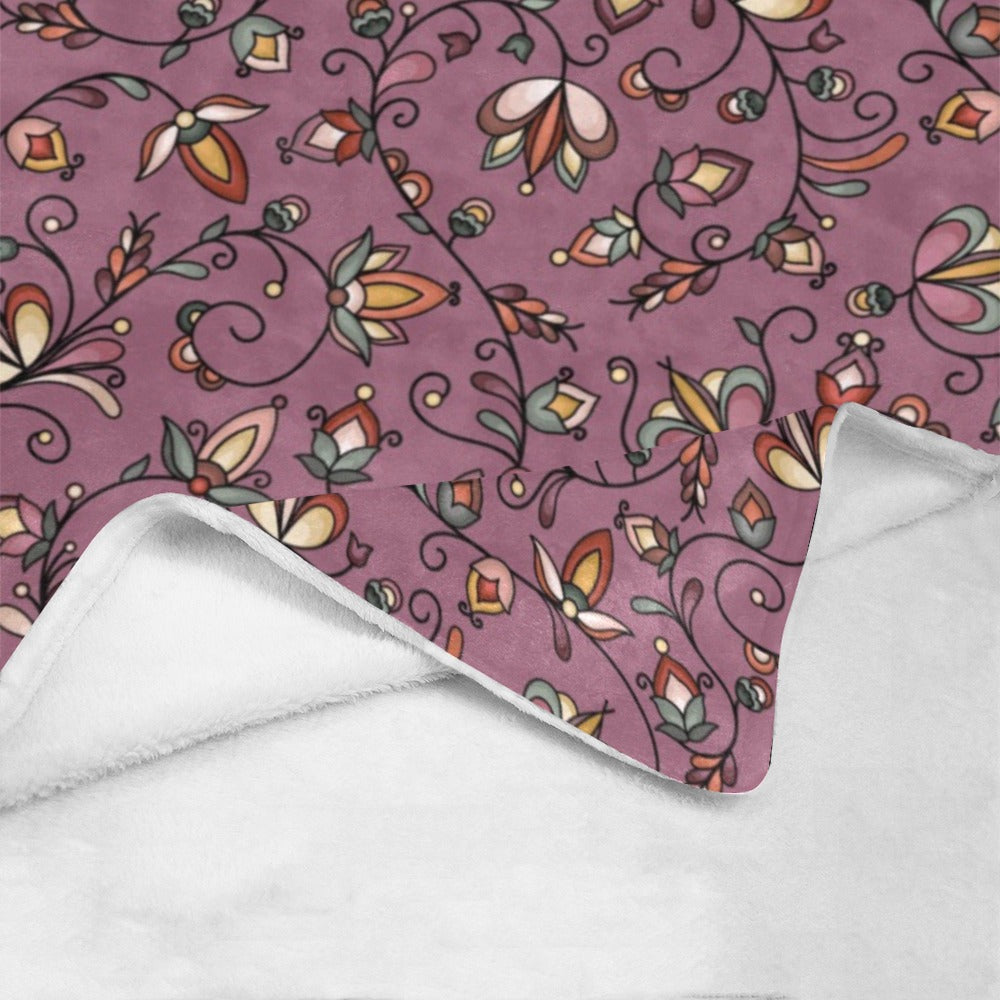 Burnt Sky Petals Magenta Ultra-Soft Micro Fleece Blanket 50"x60"