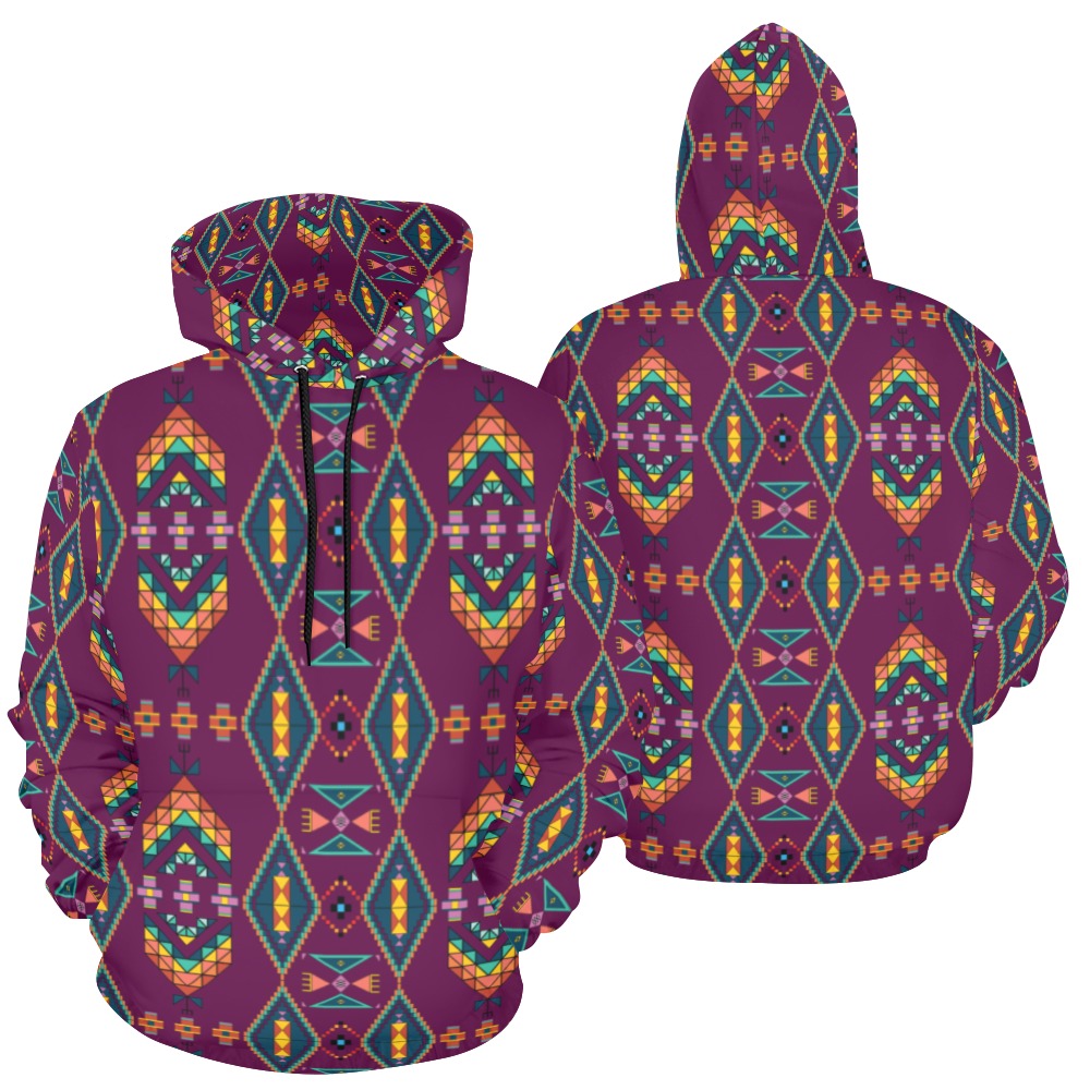 Travois Tipi Berry Hoodie for Men (USA Size)
