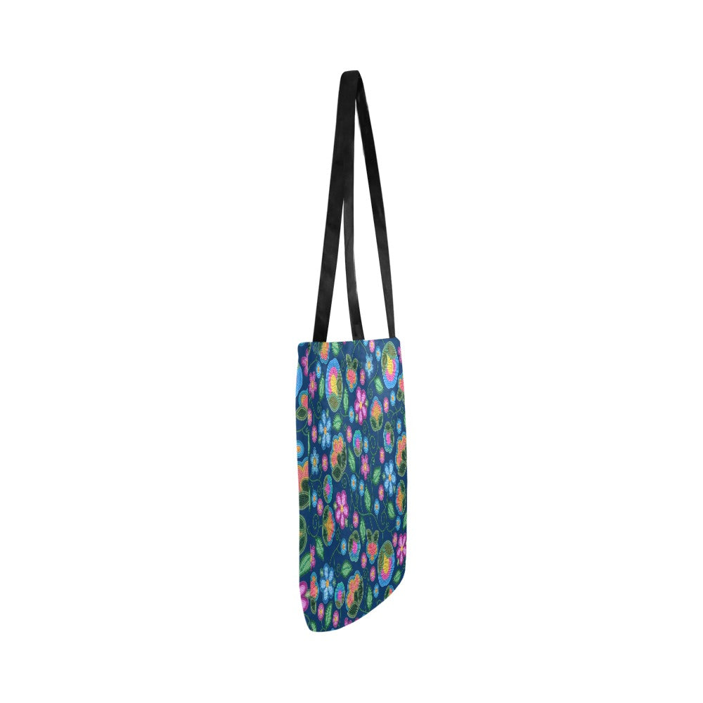 Turquoise Sunbeam Blue Reusable Shopping Bag (Two sides)