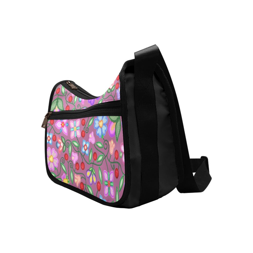 Petal Harmony Dusty Rose Crossbody Bag