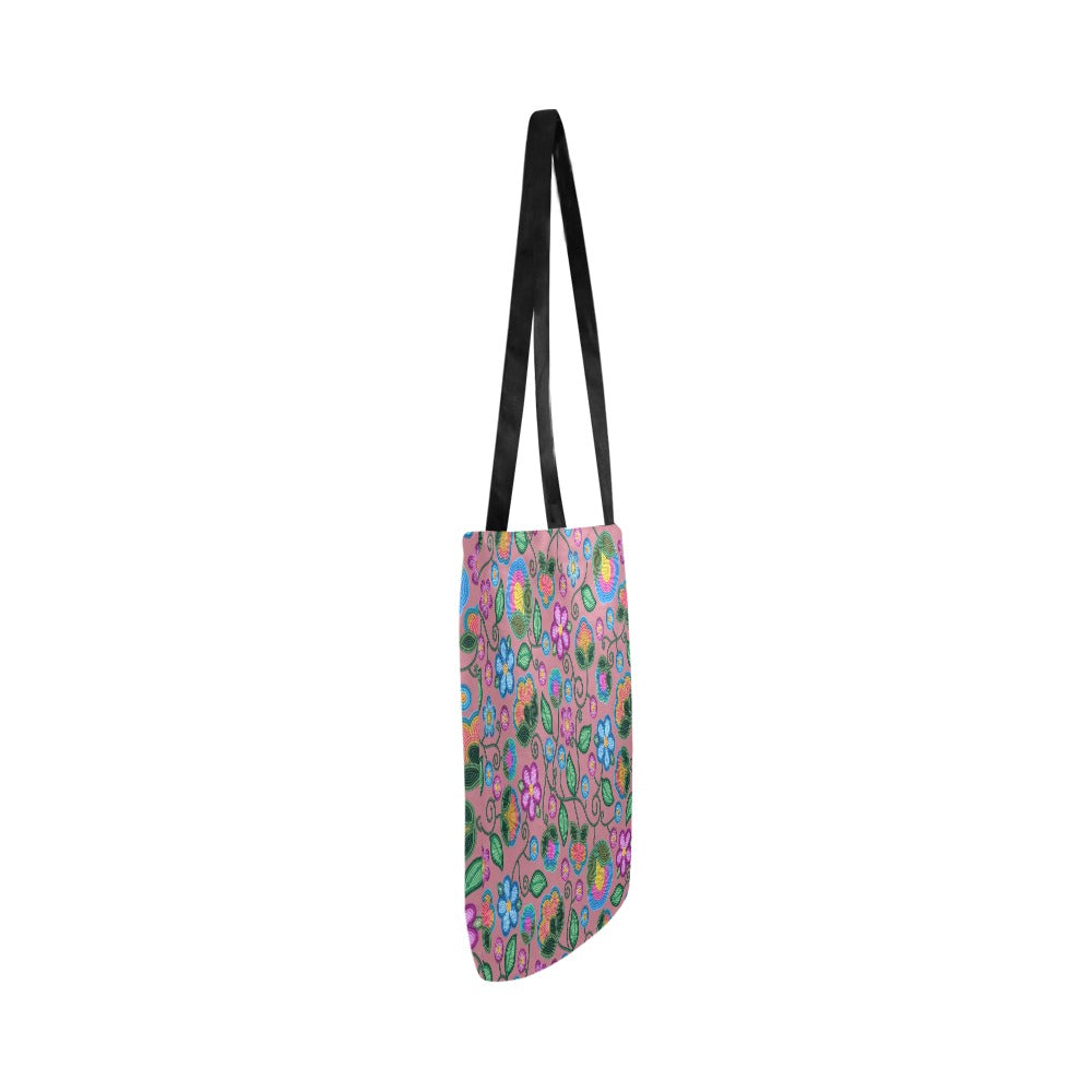 Turquoise Sunbeam Peach Reusable Shopping Bag (Two sides)