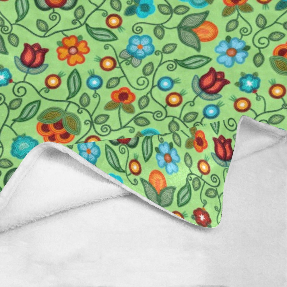 Prairie Fire Petals Sage Ultra-Soft Micro Fleece Blanket 50"x60"