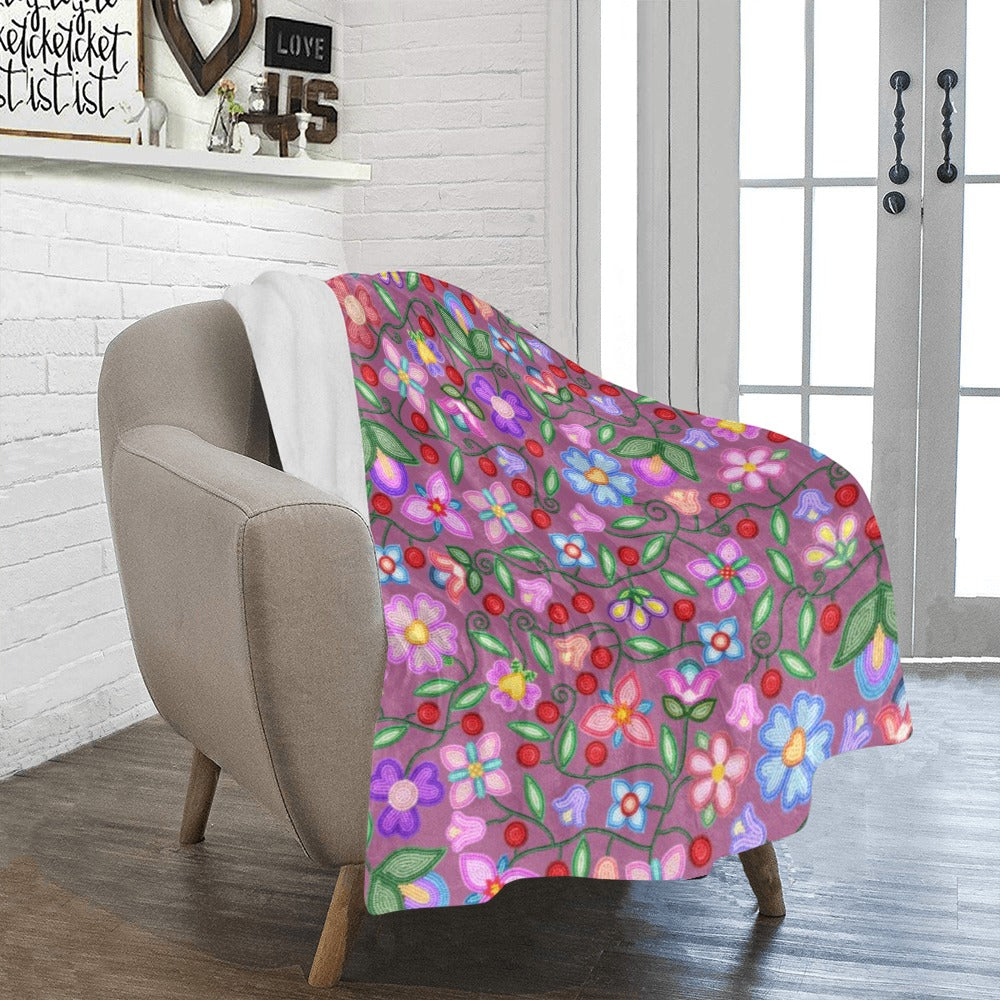 Petal Harmony Dusty Rose Ultra-Soft Micro Fleece Blanket 40"x50"