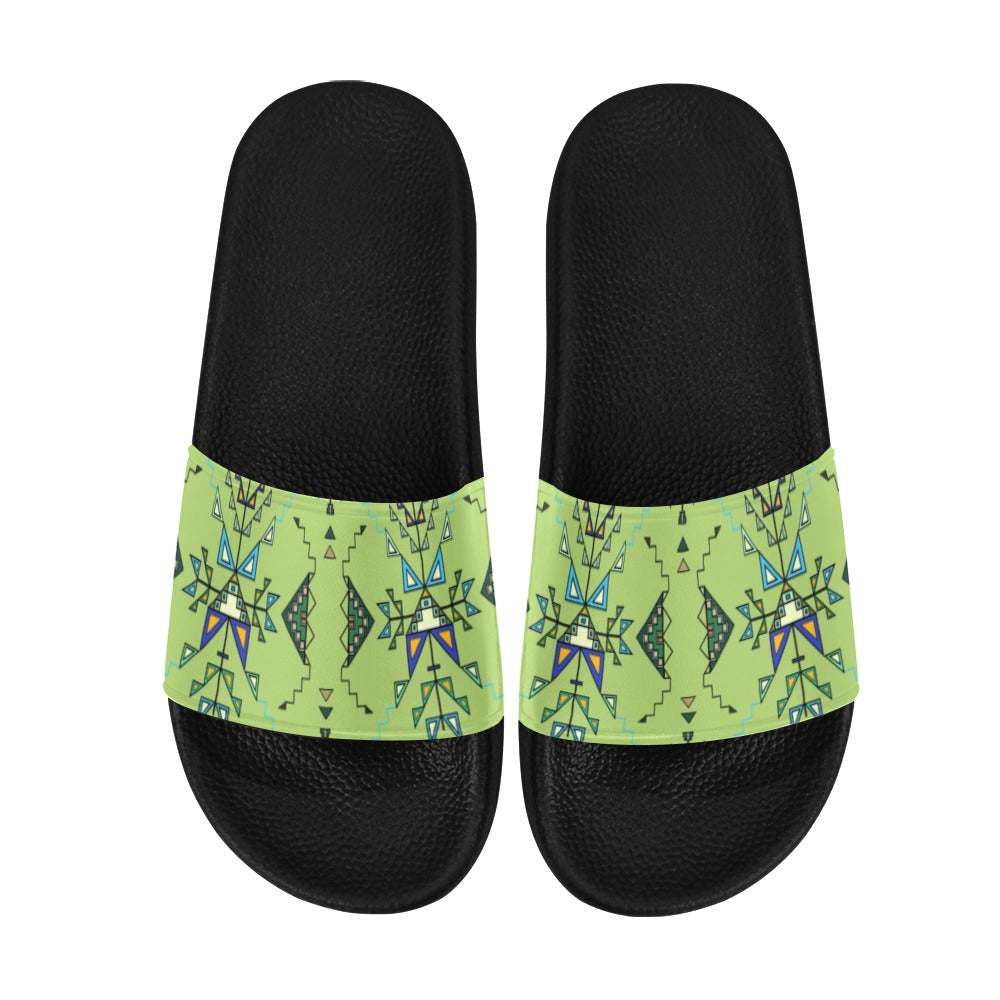 Bear Shield Green Men's Slide Sandals