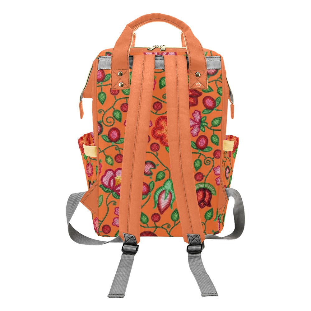Rose Reverie Orange Multi-Function Diaper Backpack/Diaper Bag