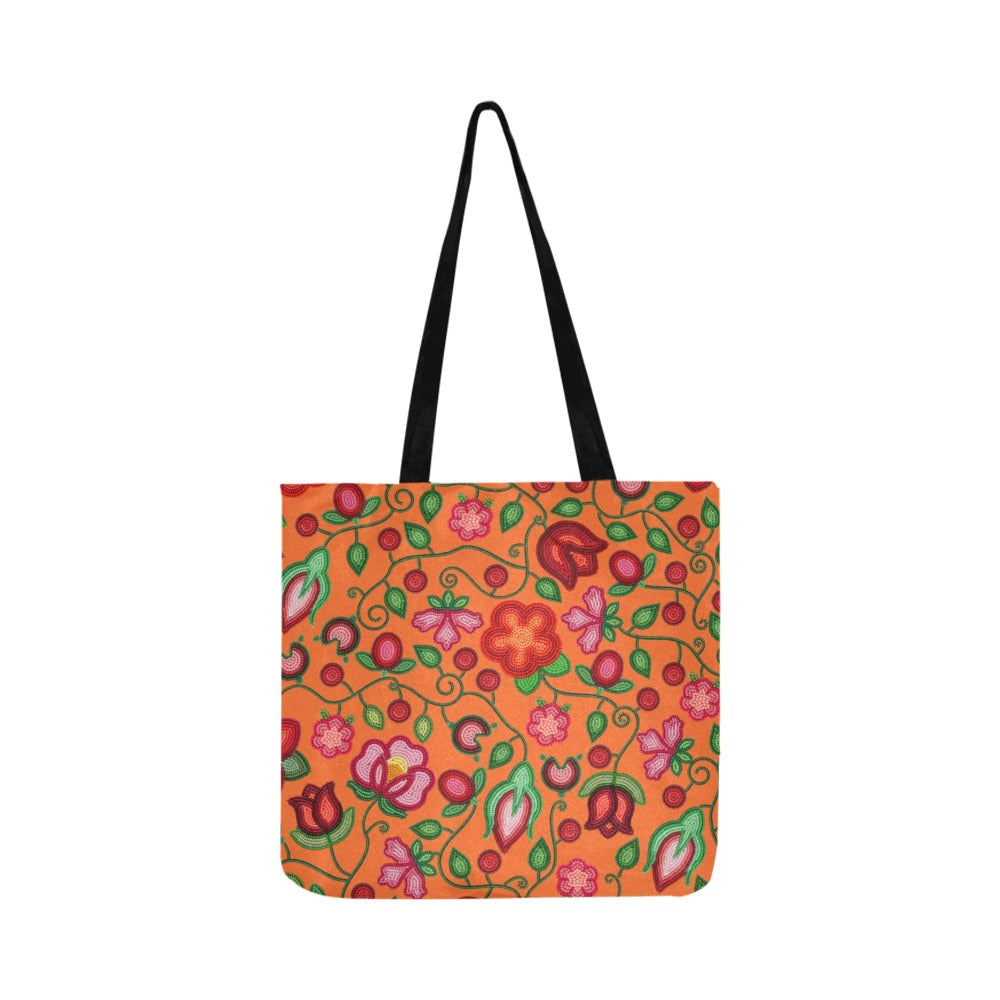 Rose Reverie Orange Reusable Shopping Bag (Two sides)