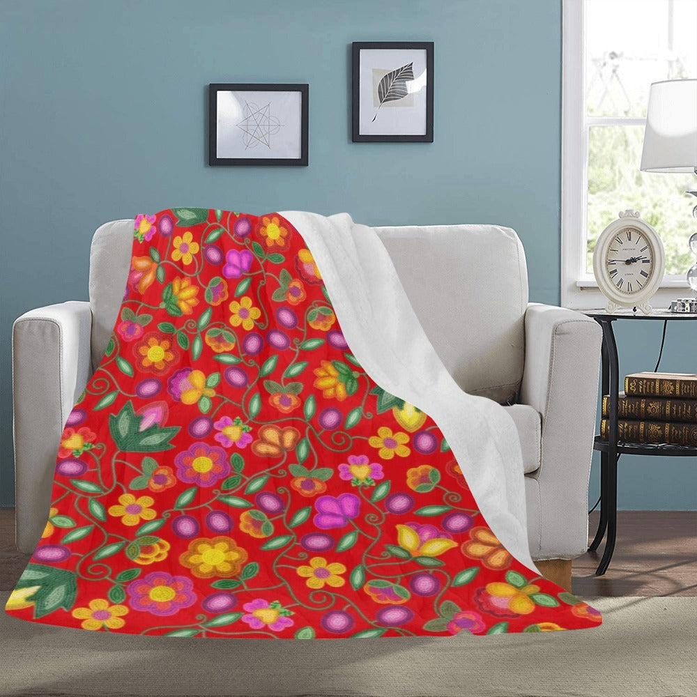 Boreal Bounty Red Ultra-Soft Micro Fleece Blanket 60"x80"