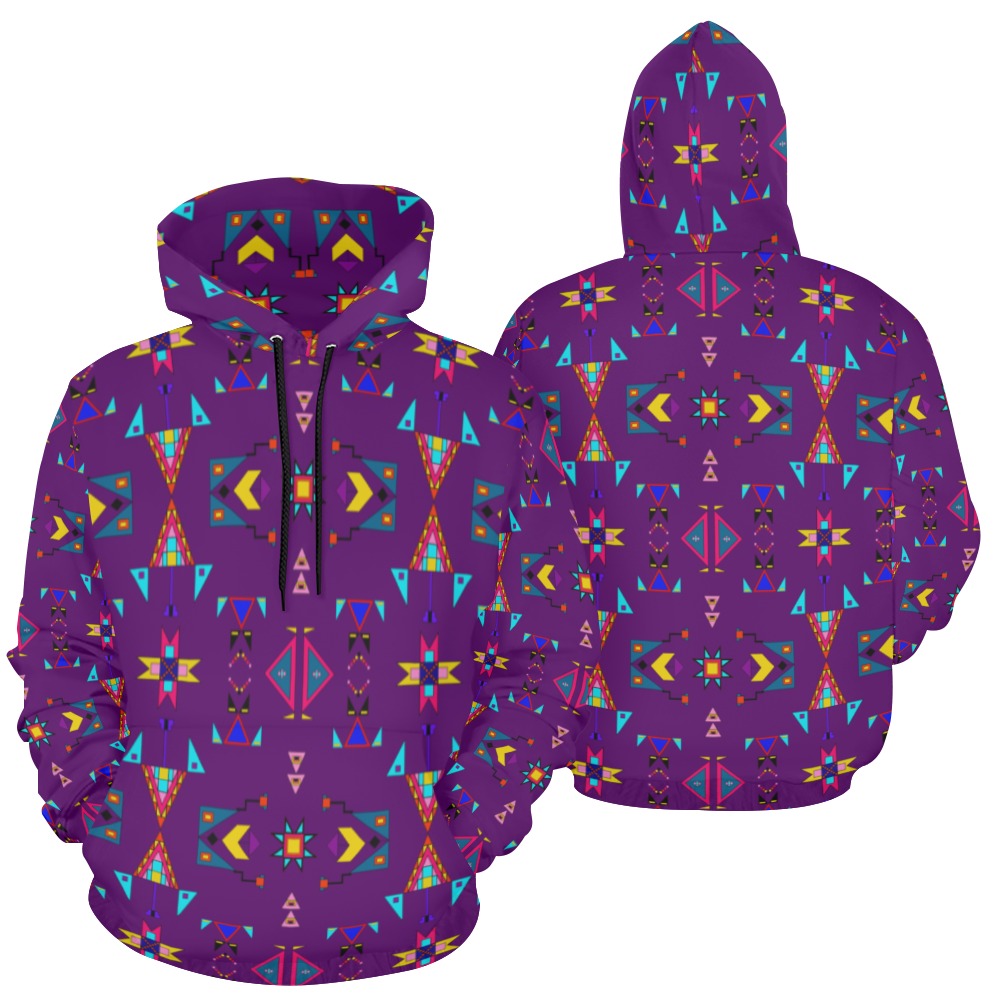 Enemy Territory Berry Hoodie for Women (USA Size)