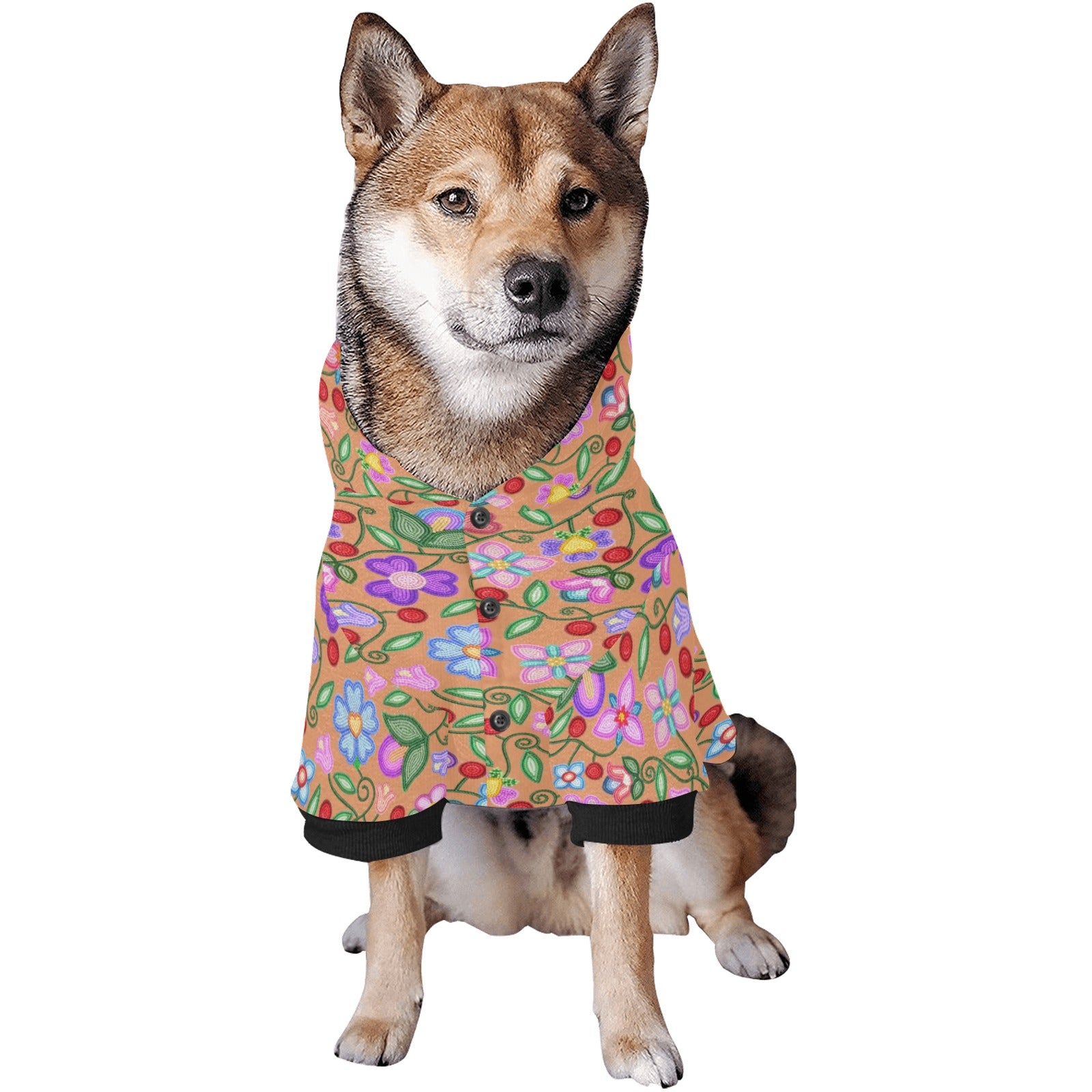 Petal Harmony Terracotta Pet Dog Hoodie