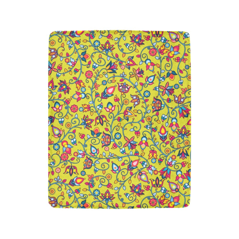 Thorny Path Yellow Grass Ultra-Soft Micro Fleece Blanket 40"x50"