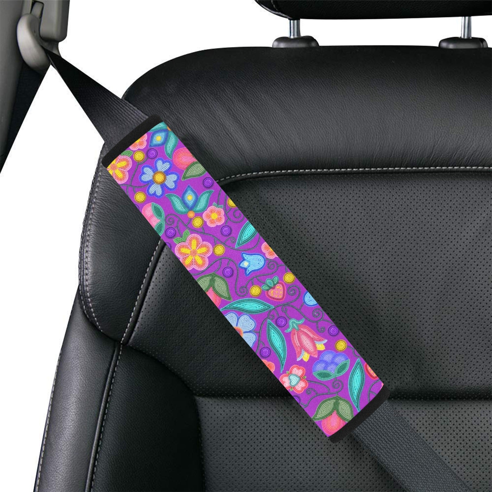 Sweet Offering Purple Car Seat Belt Cover 7''x12.6'' (Pack of 2)