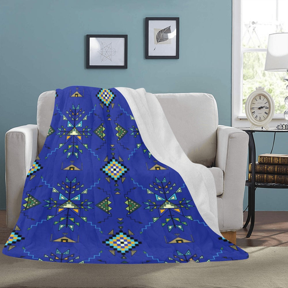 Bear Shield Dark Blue Ultra-Soft Micro Fleece Blanket 60"x80"
