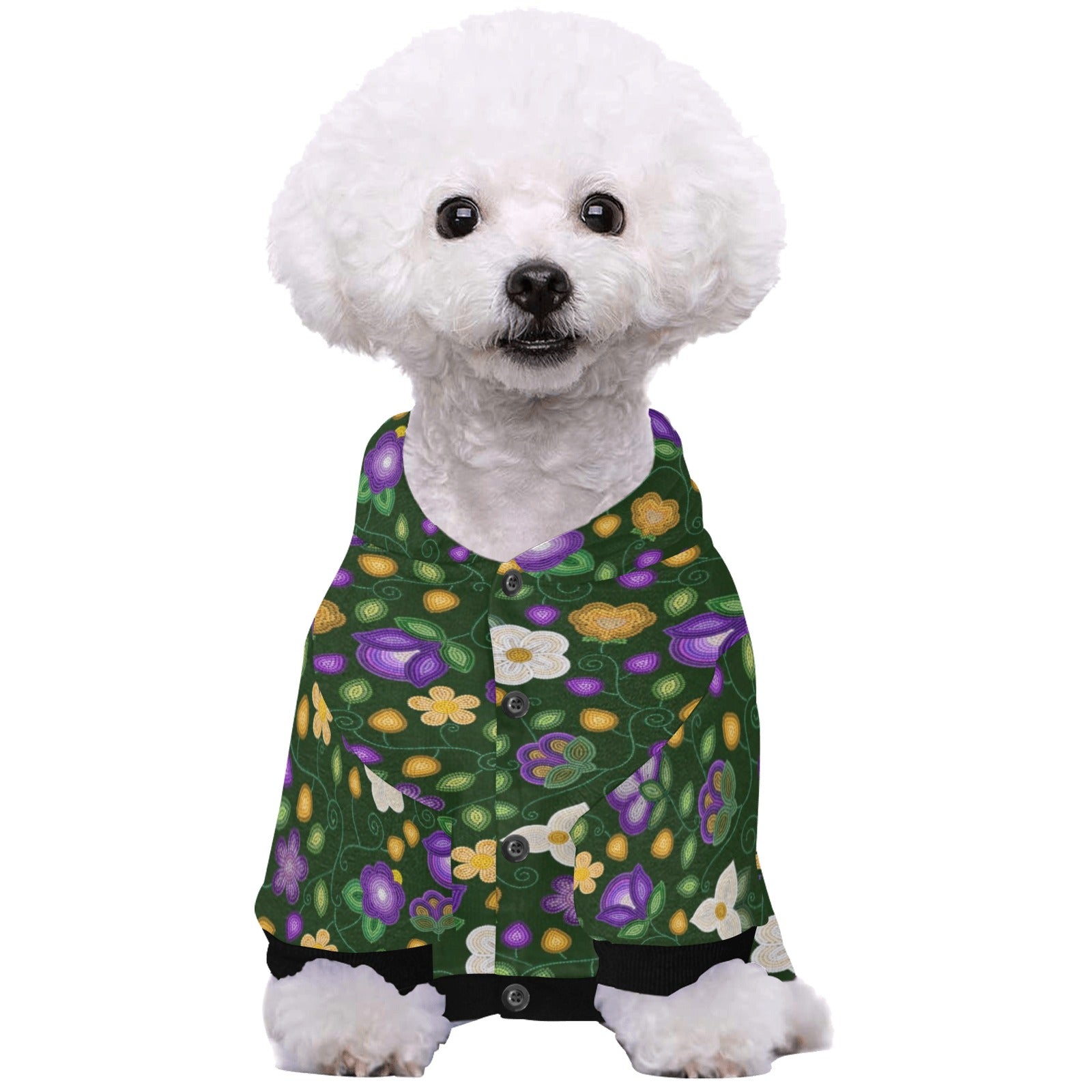 Midnight Moss Bloom Forest Pet Dog Hoodie