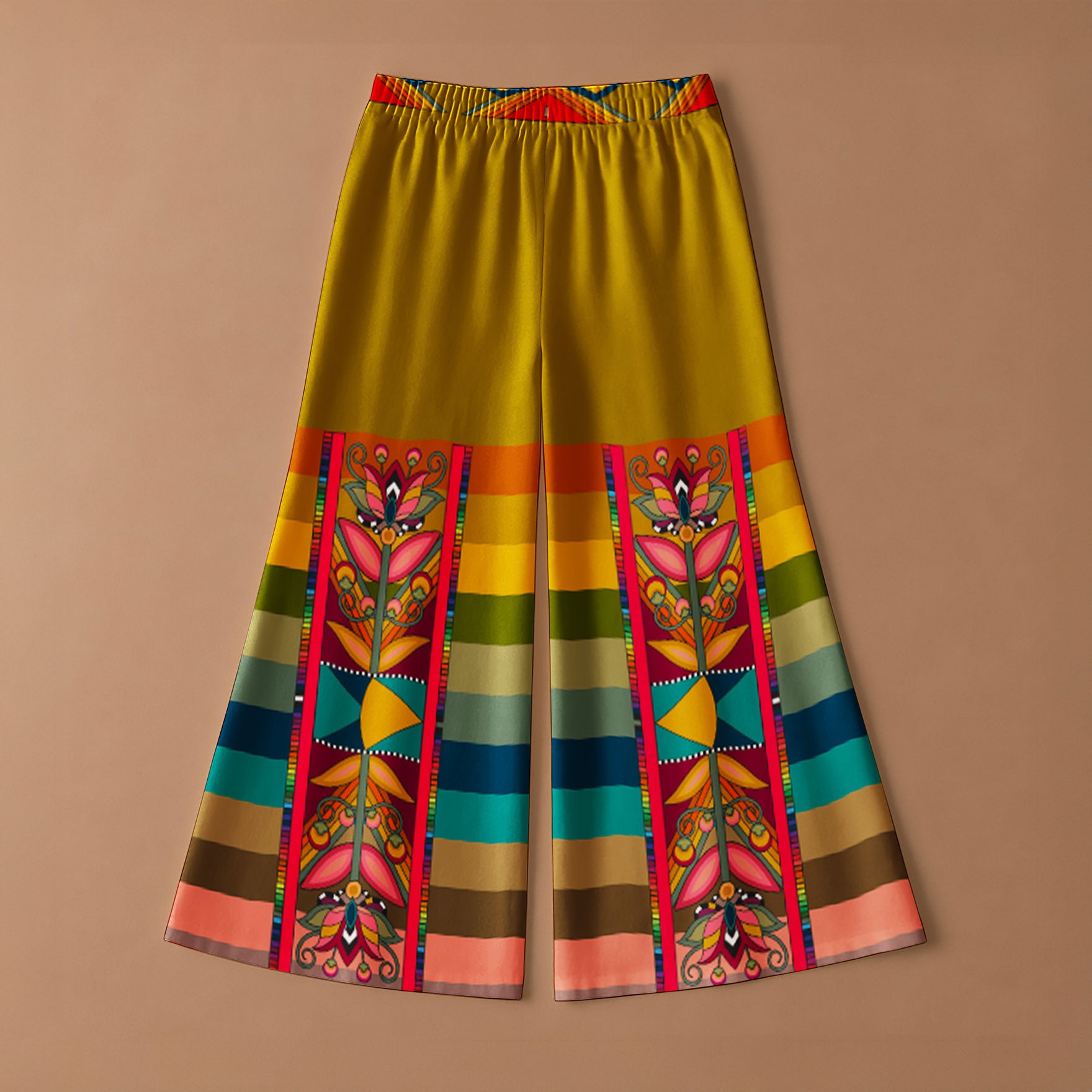 Ochre Glow Ribbon Pants