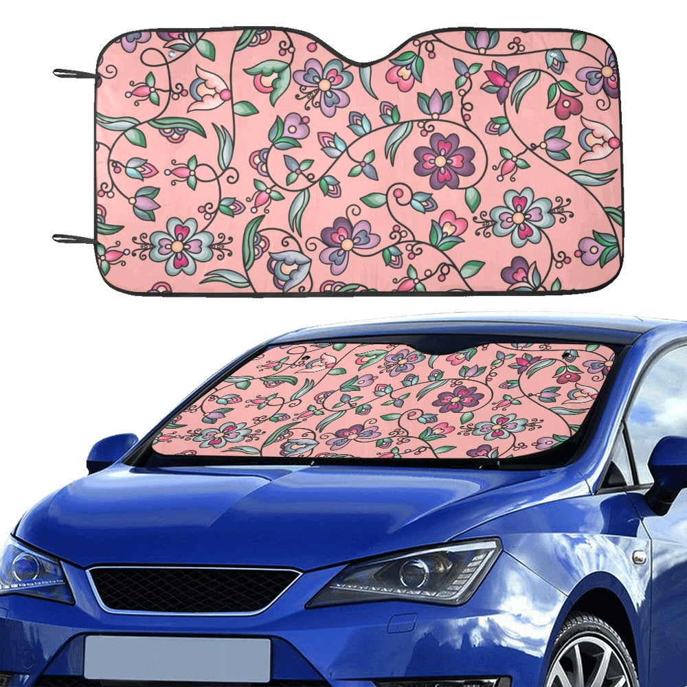 Amber Evening Garland Peach Car Sun Shade 55"x30"