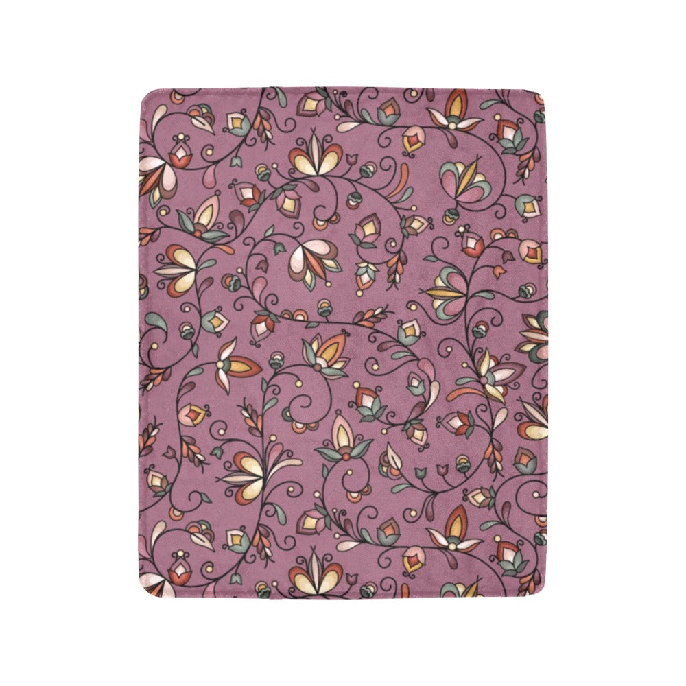 Burnt Sky Petals Magenta Ultra-Soft Micro Fleece Blanket 40"x50"