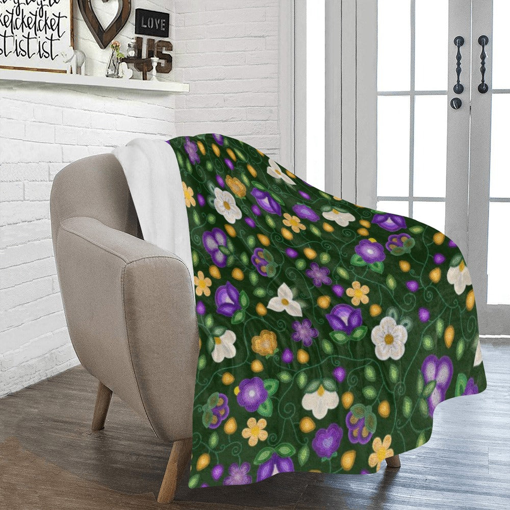 Midnight Moss Bloom Forest Ultra-Soft Micro Fleece Blanket 50"x60"