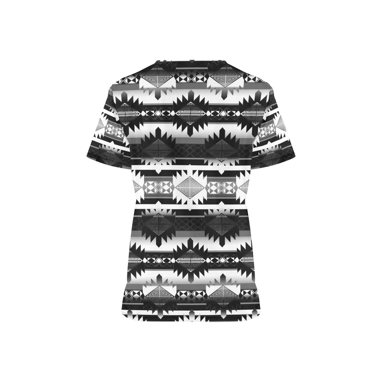Okotoks Black and White Scrub Top