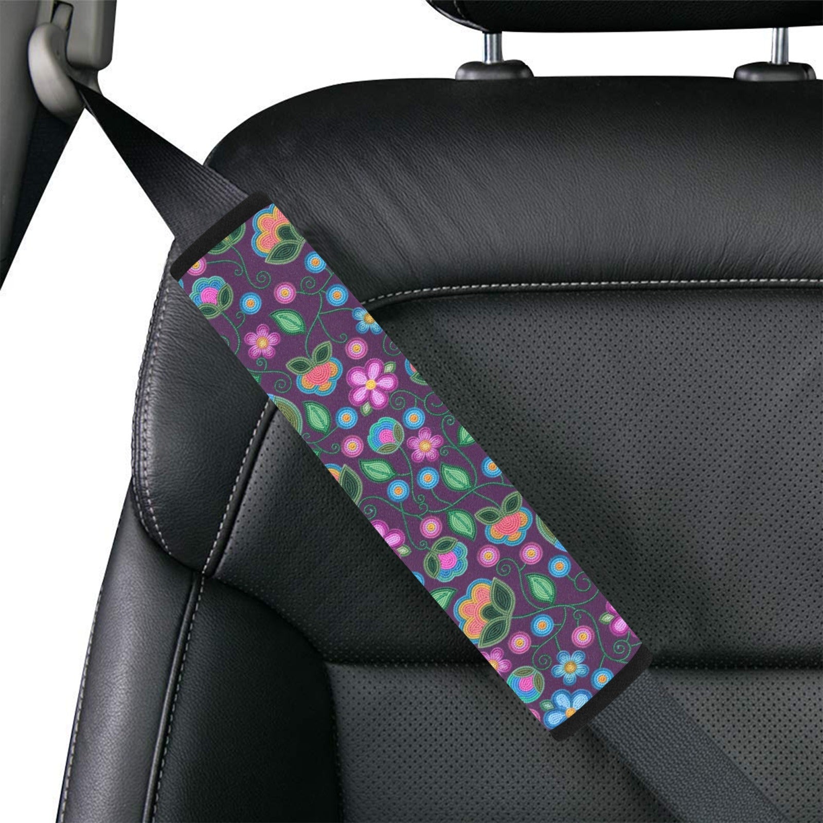 Turquoise Sunbeam Violet Car Seat Belt Cover 7''x12.6'' (Pack of 2)
