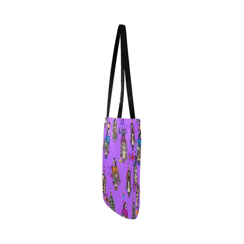 Women's Tradish Dancers Purple Reusable Shopping Bag (Two sides)